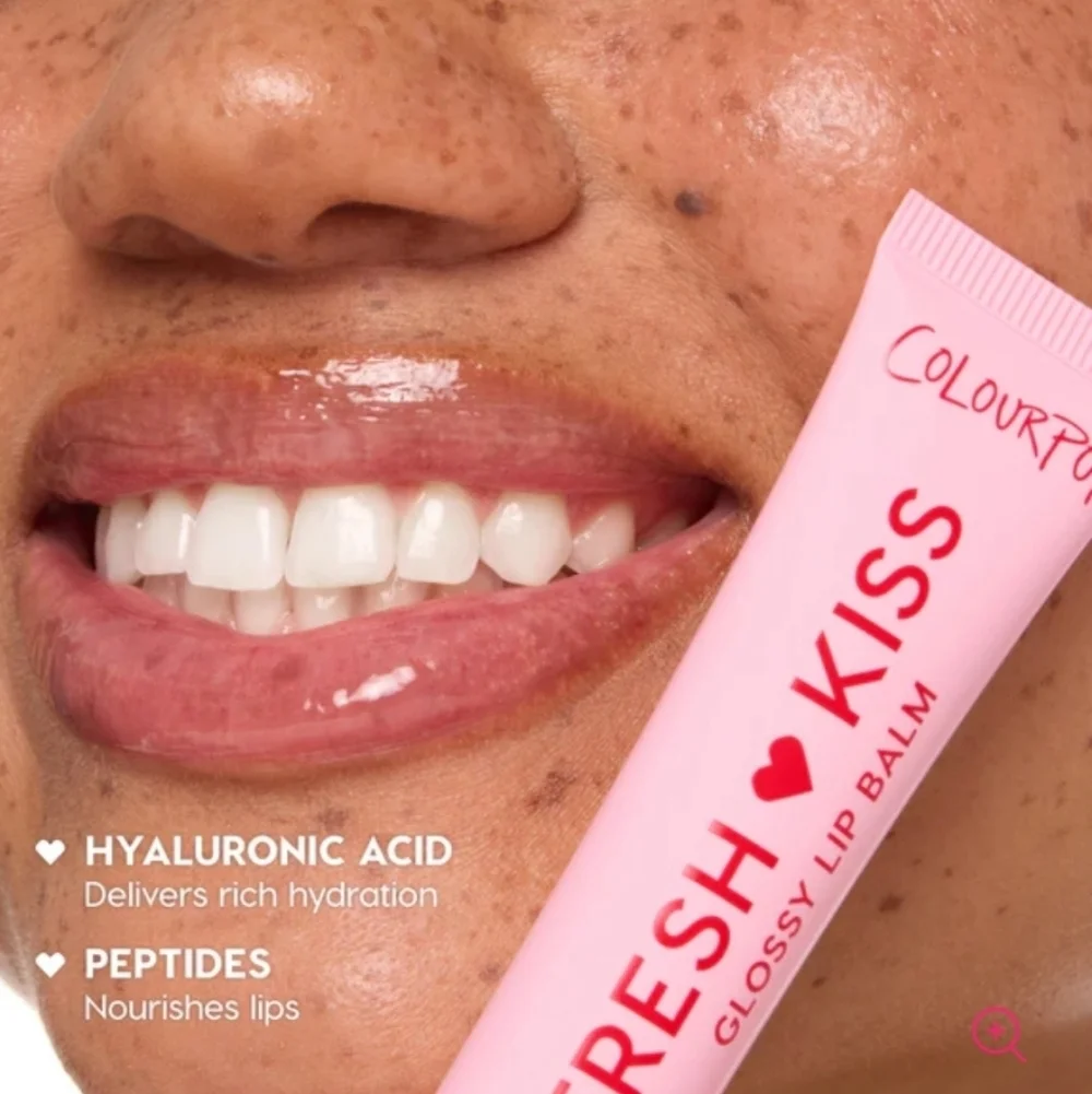 ColourPop Fresh Kiss Glossy Lip Balm: Candy Cane (Clear), .49oz, NIB